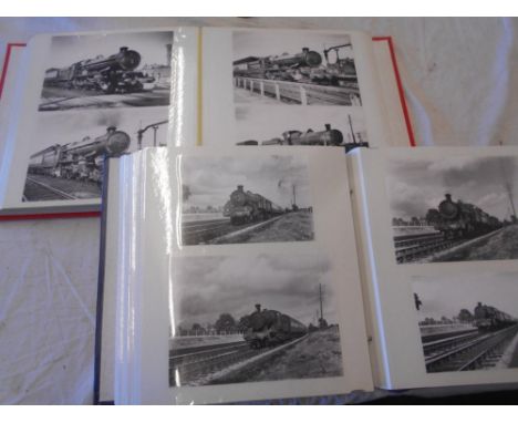 RAILWAY PHOTOS   2 albums of c.350  high quality steam engine photos.