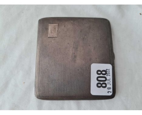 A cigarette case engine turned, gilt interior, Birmingham 1940 by JD &amp; S, 115g