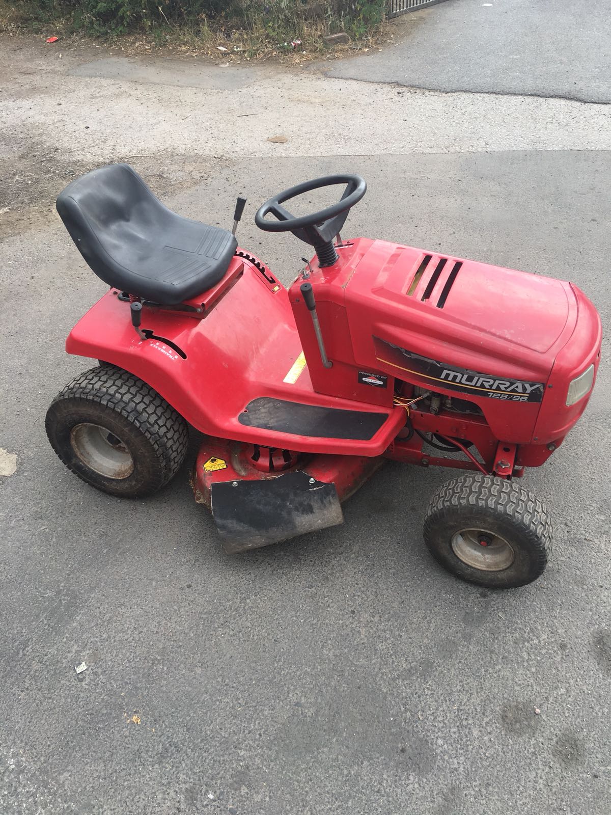 K - 1998 MURRAY 125/96 RIDE ON LAWN MOWER *NO VAT* 12.5 HP BRIGGS AND ...