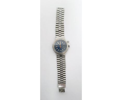 Gentleman's stainless steel Longines Conquest single button chronograph wristwatch&nbsp;circa 1972