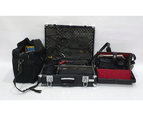 Assorted camera equipment to include lenses, light meters, etc 