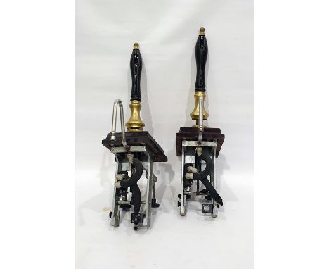Two ceramic and brass-handled beer pumps (2) (VAT payable on hammer)