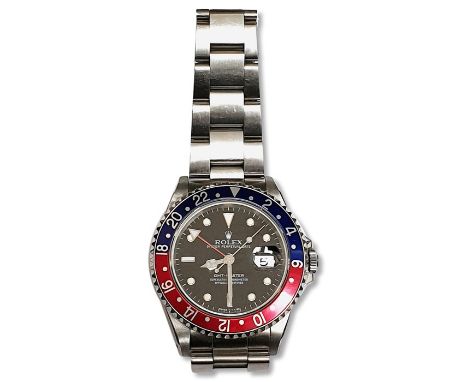 Rolex Oyster Perpetual GMT-Master superlative chronometer gent's wristwatch with stainless steel strap, in original box