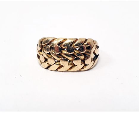 18ct gold keepers ring, approx 9g 