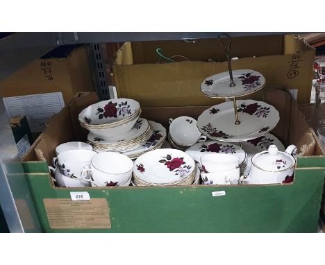 Colclough 'Royal Vale' part tea service including teapot, cake stand, cups, saucers, cake plates, tea plates, bowls, etc (1 b