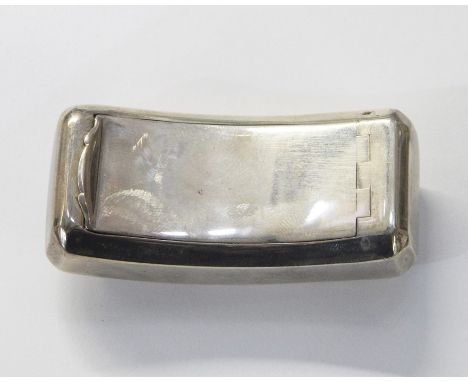 Plain George III concave snuff box with gilt interior, Birmingham 1790, John Shaw