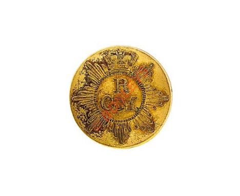 Royal Cumberland Militia Officer’s open back coatee button. Crowned star with “RCM”to centre by I. Nutting and Son, London. C