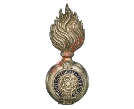 Badge. The Royal Fusiliers (City of London Regiment)Volunteer Battalions Victorian Officer’s fur cap grenade circa 1881-1901.