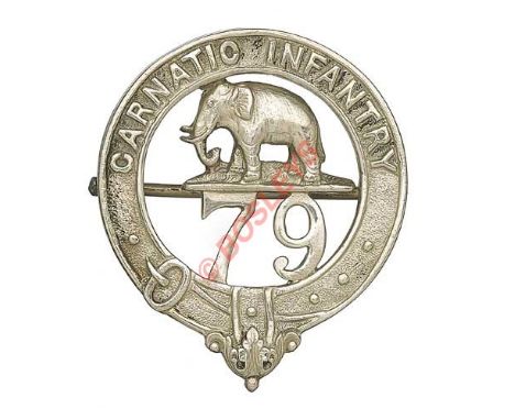 Badge. Indian Army. 79th Carnatic Infantry 1901-03 pagri badge. A scarce heavy well cast example by Orr, Calcuta comprising a