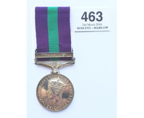 2nd Bn Lincolnshire Regiment POW General Service Medal, Clasp “Palestine” Awarded to “4799588 PTE T. DENTON LINC. R.” Officia