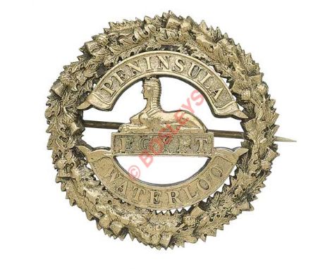 Badge. Scottish. Queen’s Own Cameron Highlanders post 1881 Officer’s plaid brooch. A very fine heavy nickel example by R &amp