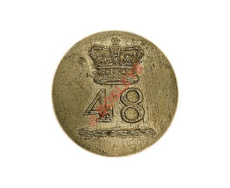 48th (Northamptonshire) Regiment of Foot Victorian Company Sergeant Major’s pre 1855 pewter faced closed back brass coatee bu