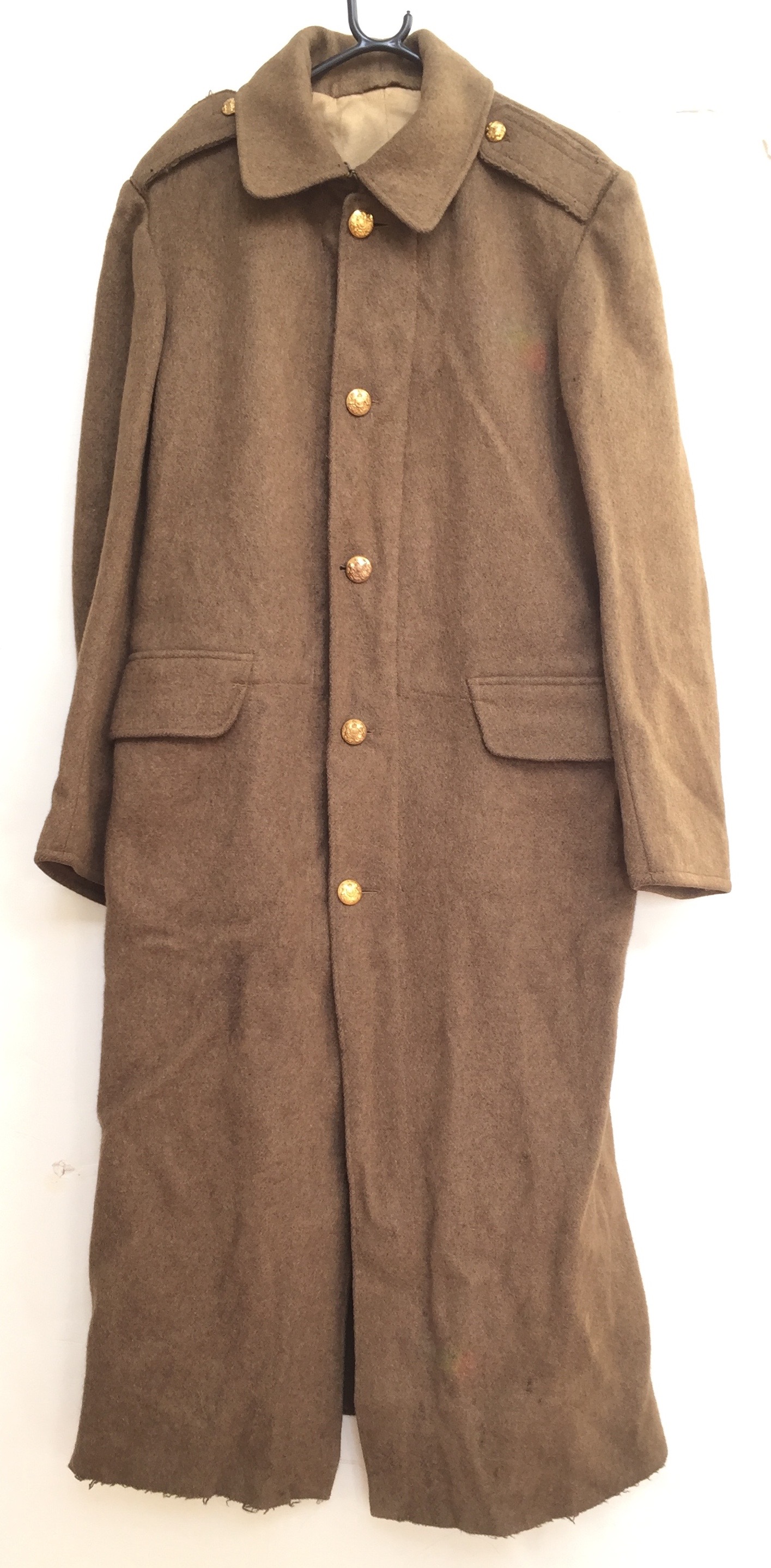 WW1 British Army Third Pattern Greatcoat. This is a very good example ...