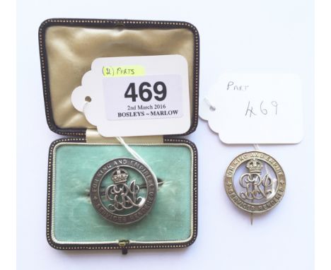WW1 Durham Light Infantry Officer’s Engraved Silver War Badge. A good example bearing the number “2382”, with the additional 
