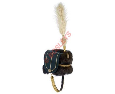 3rd County of London Yeomanry (Sharpshooters) Officer’s Busby. A fine black sable example by Hamburger Rogers & Co, Covent Ga