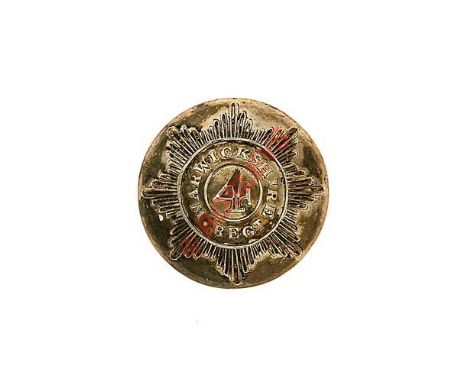 4th Warwickshire Regt of Local Militia Georgian Officer’s silvered open back coatee button circa 1808-16. Star with 4 to cent