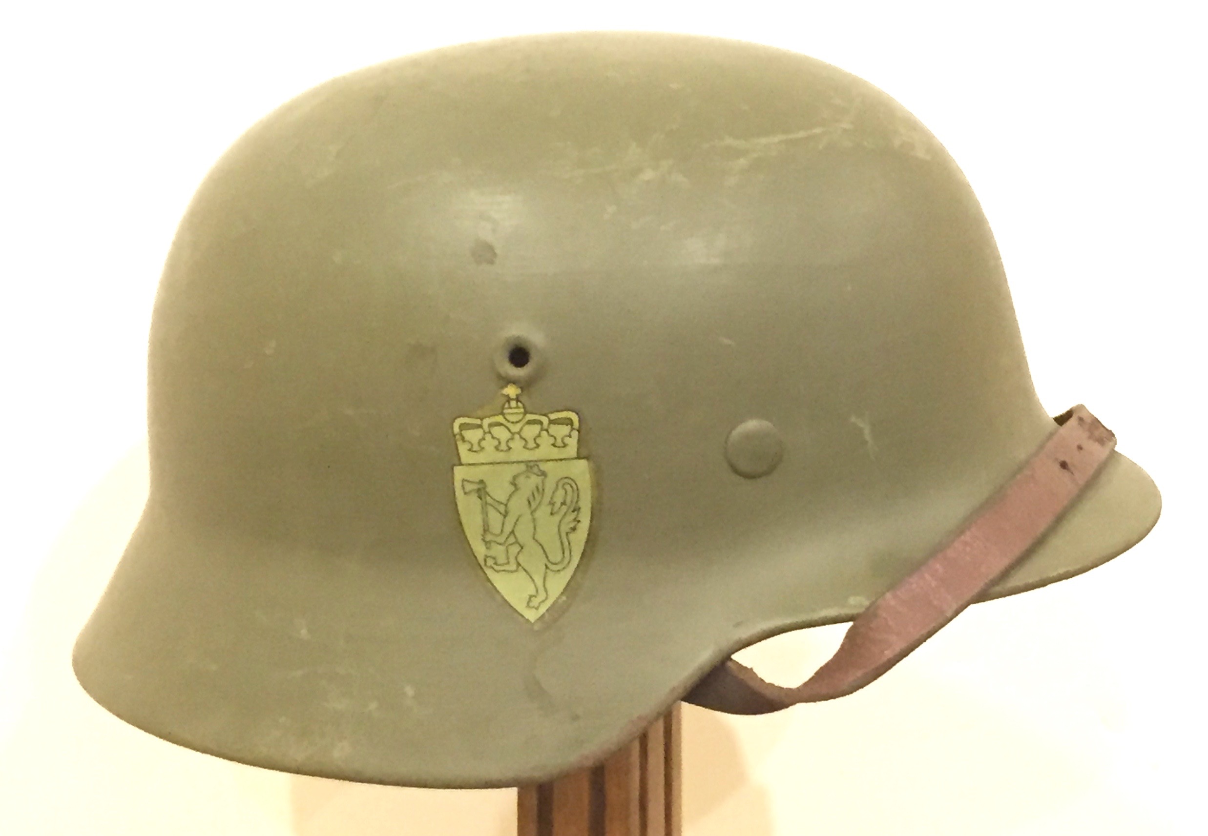 Norwegian Army WW2 German Steel Helmet A Very Good Example Of The   Original 