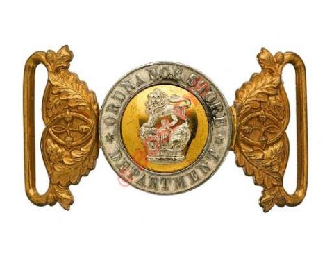 Badge. Ordnance Store Department Victorian Officer’s waist belt clasp circa 1875-96. An extremely fine and scarce silver and 