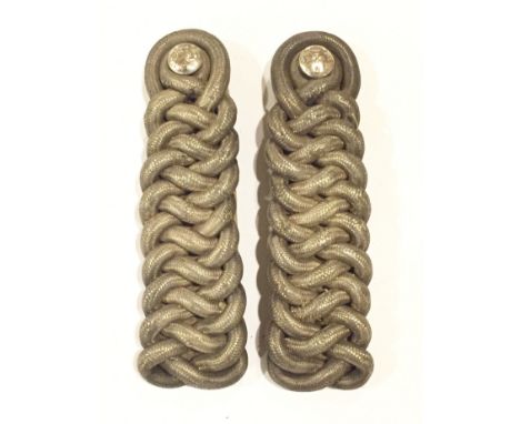 Victorian 2nd Madras Lancers Indian Army Shoulder Cords. A good pair of silver bullion shoulder cords, retaining Sheffield pl