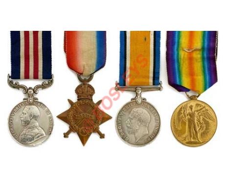 WW1 5th Bn Dorset Regiment Gallipoli Veterans Military Medal Group of Four Medals. Awarded to 10411 Private William Hawkins o