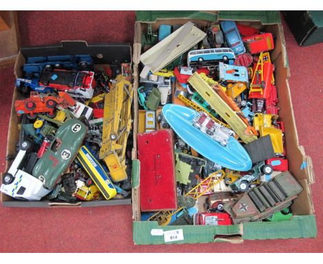 A Quantity of Playworn Diecast Model Vehicles, by Corgi, Dinky, Matchbox, Solido and other to include Dinky Toys Jaguar Mark 