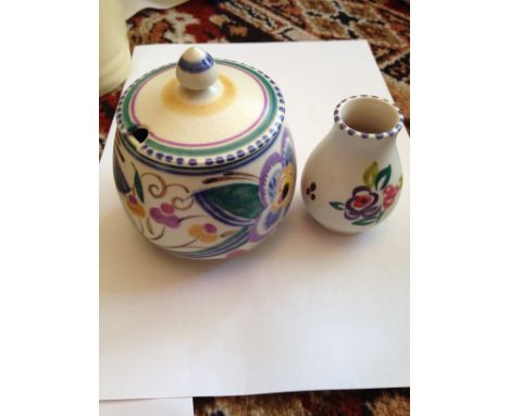 Two pieces Poole pottery