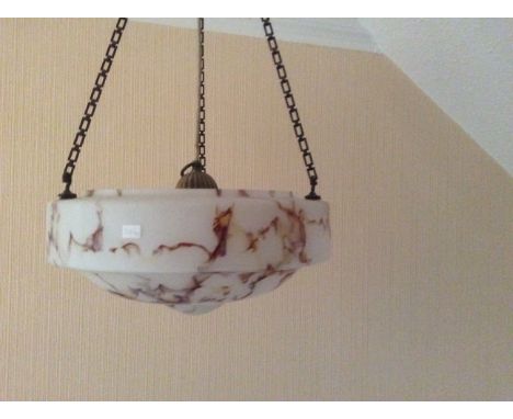 Marbled glass lamp shade