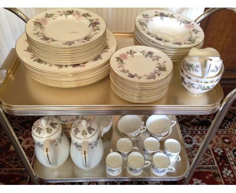 Royal Worcester June Garland 1961 dinner tea and coffee service 61 pieces 2 chipped