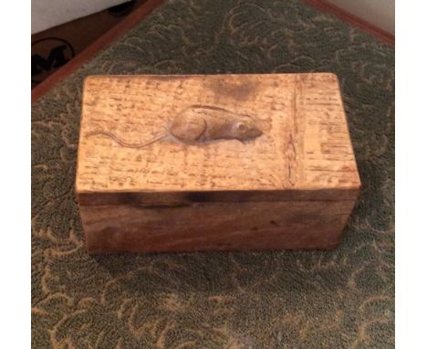 Vintage "Mouseman" lidded box