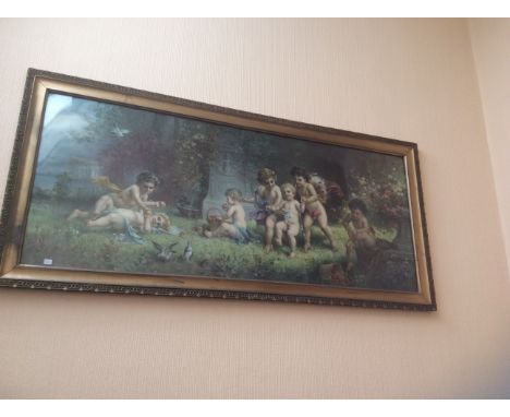 Good decorative print of cherubs after H Zabateri