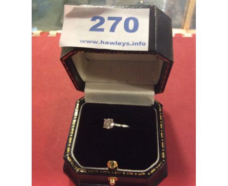Platignum solitaire diamong ring .5 carat size J purchase price £2200