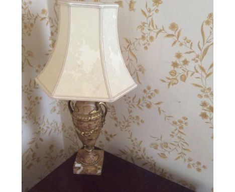 Onyx table lamp with gilt metal mounts