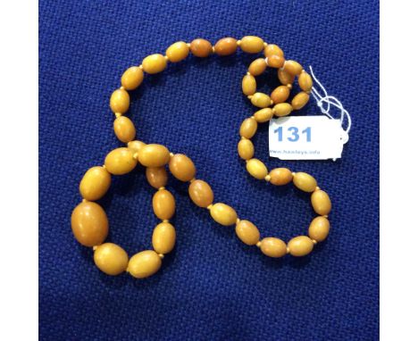 Vintage butterscotch amber beads 37.7 gms