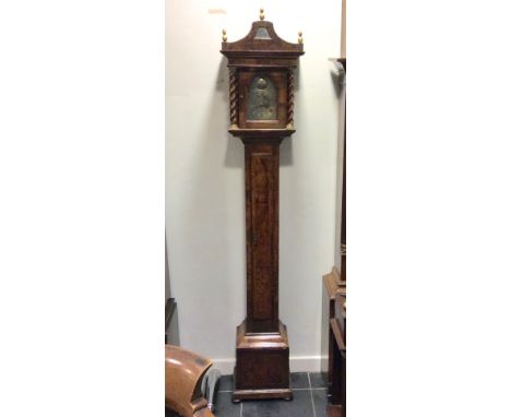 Very unusual good quality miniature pencil longcase clock with some modification