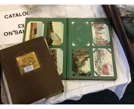 Two good vintage postcard albums and numerous cards