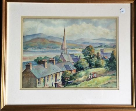 GORDAN R RADFORD b.1936 watercolour of Fort William s. lr 27 x 35 cms