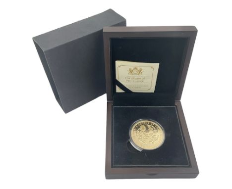 Queen Elizabeth II Bailiwick of Jersey 2013 'Royal Baby' gold five pound coin, cased with CPM certificate