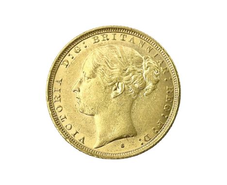 Queen Victoria 1887 gold full sovereign coin, Sydney mint