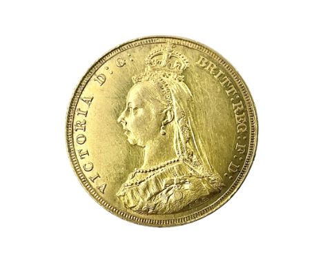 Queen Victoria 1887 gold full sovereign coin