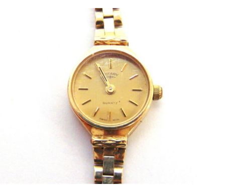 ROTARY a lady's 9 carat gold Quartz bracelet watch, 12.5g gross including the movement