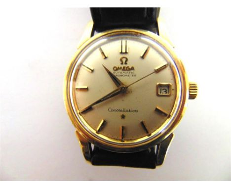 OMEGA Constellation, Automatic Chronometer, the circular white dial with gilt batons, hands and sweep seconds, date aperture 