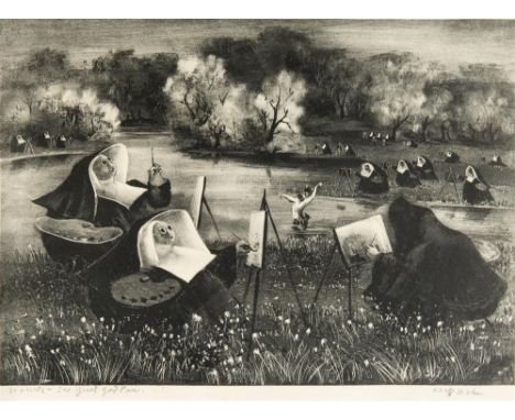 ADOLF DEHN (AMERICAN, 1895-1968) 'The Great God Pan', lithograph, limited edition of 35, titled in pencil lower left, signed 