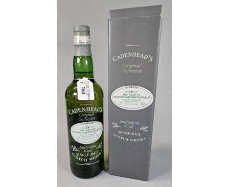 Bottle of Cadenhead's Original Collection 'Highland' Individual Cask Single Malt Scotch Whisky. Distilled 1978, bottled 1998,