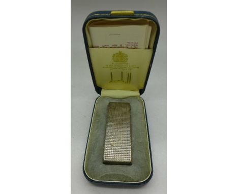 A Dunhill lighter, boxed