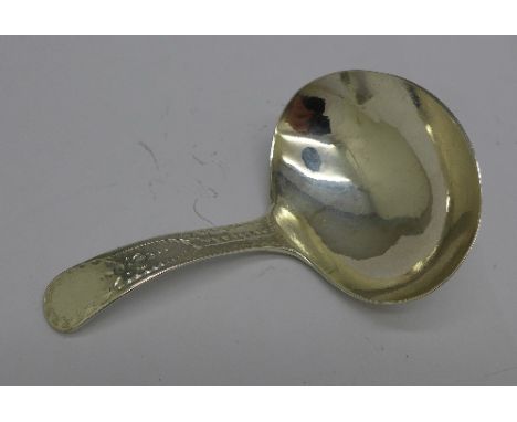 A George III silver caddy spoon, London 1806