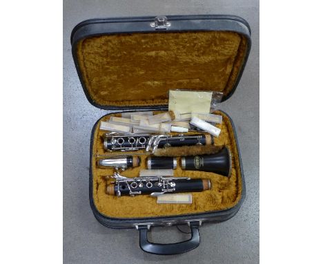 A clarinet, marked Corton, Made in Czechoslovakia, cased