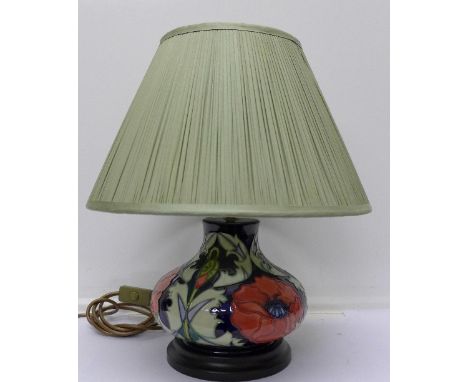 A Moorcroft table lamp with shade
