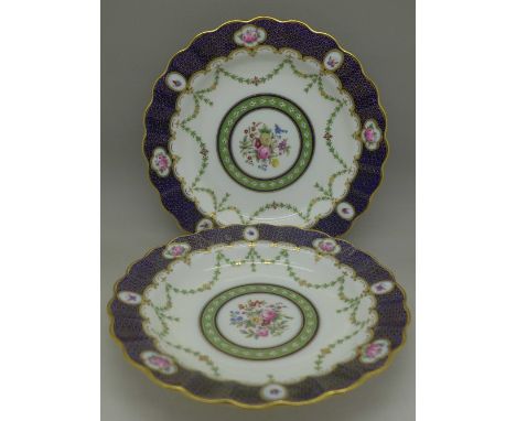 A pair of Copeland Spode plates, T. Goode & Co., London, 22cm