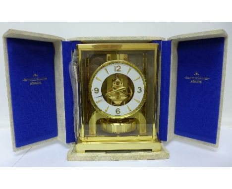 A Jaeger LeCoultre Atmos clock with original box