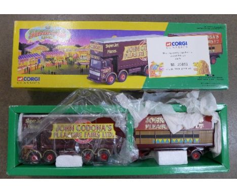 A Corgi Classics The Showmans Range, AEC Closed Pole Truck set, 21701, boxed